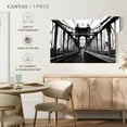thumbnail image 5 of Elephant Stock Bw Roebling Bridge Wall Art - Horizontal Canvas Wall Art - Living Room Wall Decor - Architecture Canvas - Black And White Decor - 39" x 26", 5 of 8