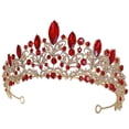 thumbnail image 3 of Wedding Bridal Crown Rhinestone Crown Bride Tiara Wedding Headpiece Party Headdress, 3 of 8