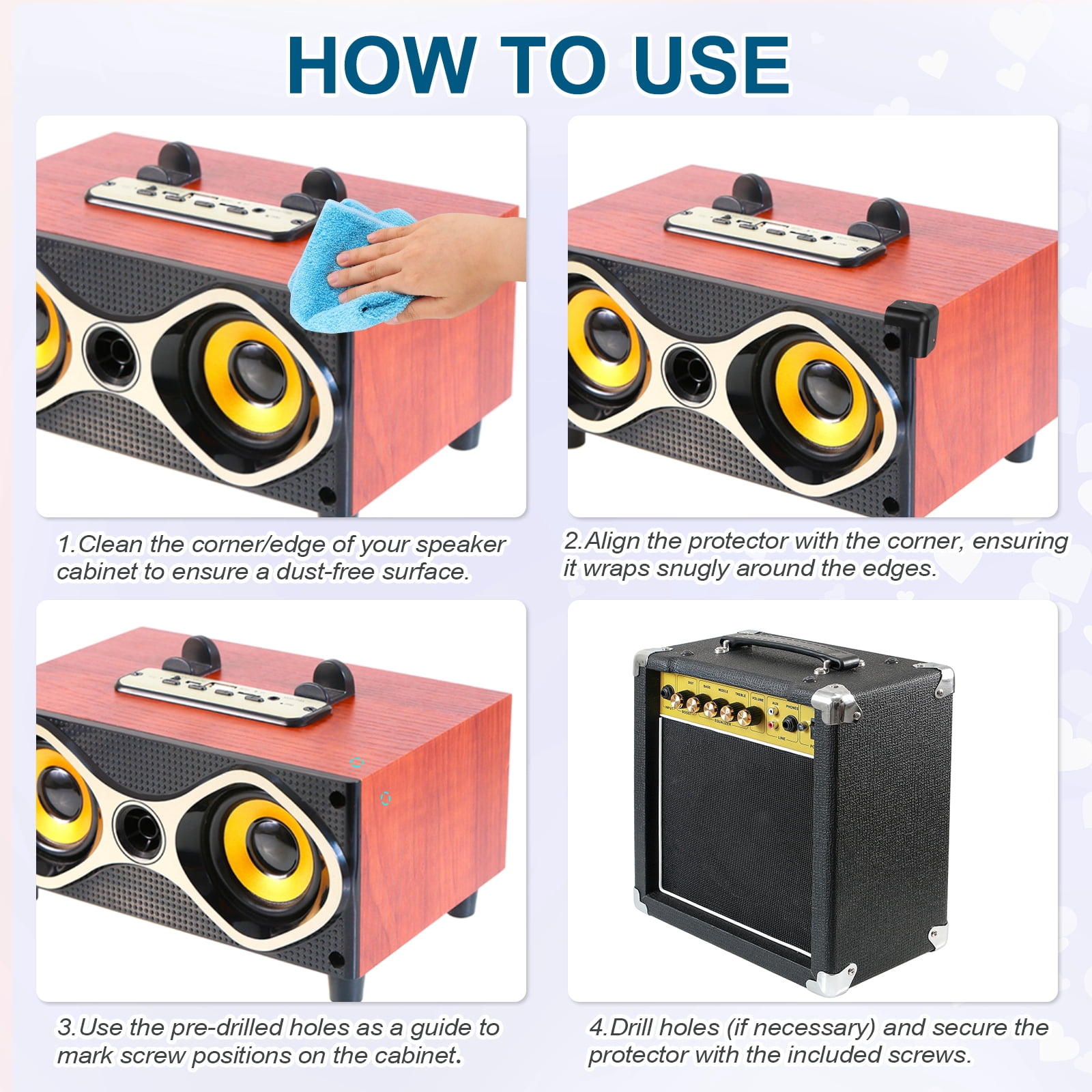 16 Pcs Speaker Cabinet Corners Protector 47x47x47mm Metal Stackable Guard Wrap Angle Case Edge Box Protection