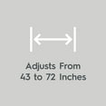 thumbnail image 5 of Better Homes & Gardens Rustproof 43" - 72" Adjustable Tension Shower Curtain Rod, Satin Nickel, 5 of 9
