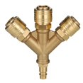 thumbnail image 3 of Four-way Interface Air Pipe Air Compressor Connector Quick Connector Copper-Plated Air Pipe Expansion Connection, 3 of 9