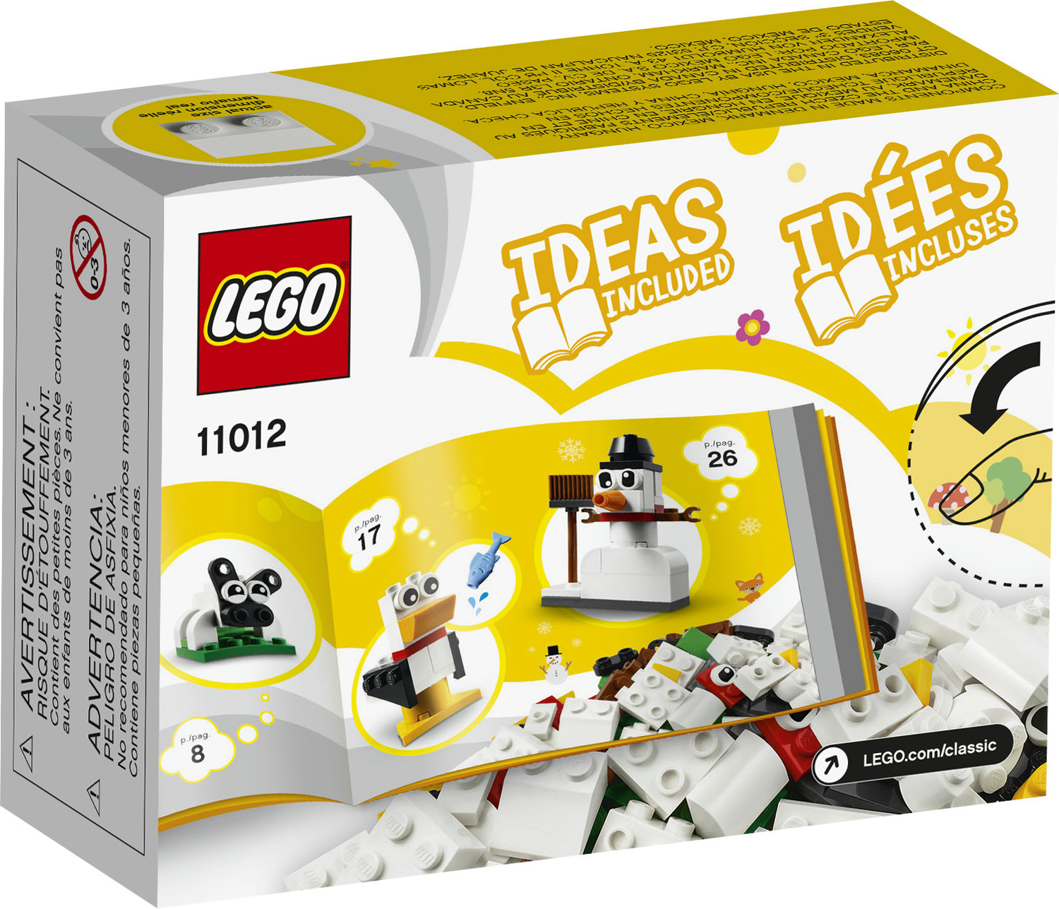 LEGO Classic Creative White Bricks 11012 Building Toy to Inspire Creative Play (60 Pieces) - image 3 of 5