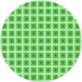 thumbnail image 1 of Ahgly Company Indoor Round Patterned Jade Green Area Rugs, 3' Round, 1 of 6