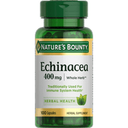 Nature's Bounty Echinacea Whole Herb Capsules, 400 Mg, 100 Ct