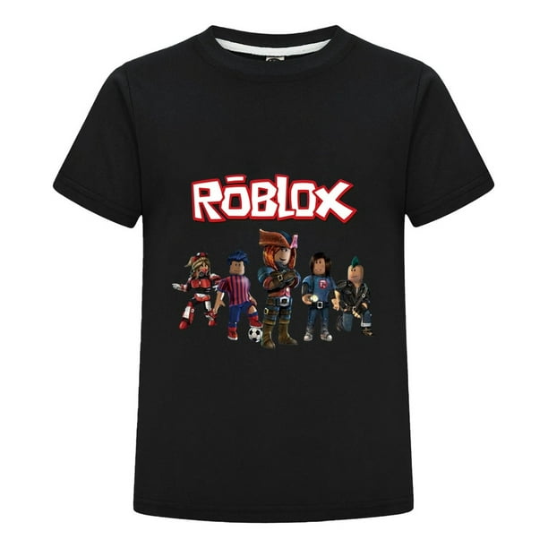 Playera Infantil de Roblox para Niño, Camiseta de Algodón con Personajes del Juego, Estilo Gamer Casual, Verano, Manga Corta, Ropa Cómoda para Regalo de Cumpleaños