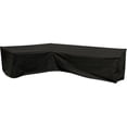 thumbnail image 1 of Outdoor Furniture Protector, Heavy Duty Couch Cover, Waterproof Outdoor Patio Sectional Cover, All Weather Protection for Deck, Lawn and Backyard, 100" L (on Each Side), Black, 1 of 5