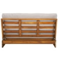 thumbnail image 5 of Safavieh Lynn Wood Outdoor Sofa, Natural/Light Gray, 5 of 11
