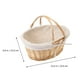 thumbnail image 4 of Cesta de almacenamiento tejida de mimbre Cesta para niñas de las flores Cesta de boda de mano, 4 of 5