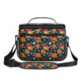 thumbnail image 2 of Lunch Box Pioneer Flower Floral Print Pattern Insulated Lunch Bag for Women Men,Medium Leakproof Lunchbox Cooler Bag Adjustable Strap,10 X 6.7 X 8 Inches, 2 of 6