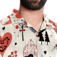 thumbnail image 5 of Valentine's Day Love Men's Short Sleeve Poplin Button Down Shirts - Casual Printed Summer Beach Tops for Men, 5 of 6