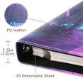 thumbnail image 3 of FORMRS 3 Ring Photo Album 4"x6" Self Adhesive Large Capacity PU Leather Cover, Pink Neon Road, 3 of 8