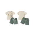 thumbnail image 2 of BemeyourBBs Toddler Baby Boy Summer Outfit Cute Infant Boys Clothes Animal Insect Print Short Sleeve T-shirt and Solid Shorts 2 Piece Set, 2 of 9