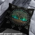 thumbnail image 2 of Homewish Boho Bohemain Print Fabric by the Yard 2 Yard,Retro Tree Of Life Room Decor Fabric by the Yard,Green Brown Black Fabric for Sewing For Adult,Microfiber Bedroom Decor, 2 of 6