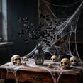 thumbnail image 2 of Gothic Halloween Artificial Black Leaf Branch Picks, Bendable Stem Faux Black Foliage Sprigs, Waterproof Plastic Vase Filler Stems for Spooky Floral Arrangement Indoor Outdoor Halloween Decorations, 2 of 7