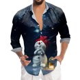 thumbnail image 1 of Playeras Deportivas Para Hombre, Camiseta De Manga Corta Con Solapa Y Estampado Digital 3D De Papá Noel Navideño, 1 of 7