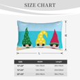 thumbnail image 4 of Sikiie Gnomes On The Beach Print Plush Pillow Cover, Wrinkle-proof and Stain-resistant Pillow Protector without Pillow Core, Home Decoration-14"x20", 4 of 6