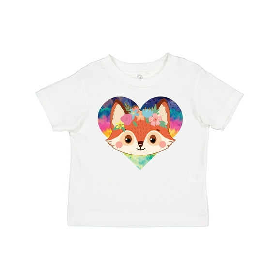 Inktastic Fox Lover Heart Cute for Girls Girls Toddler T-Shirt