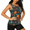 thumbnail image 2 of Haiem Autumn with Pumpkins Printed Women's Workout Tank Top, Quick-Dry Sleeveless Gym Shirt, Breathable Lightweight Athletic Top for Running, Yoga, and Casual Wear-Medium, 2 of 7