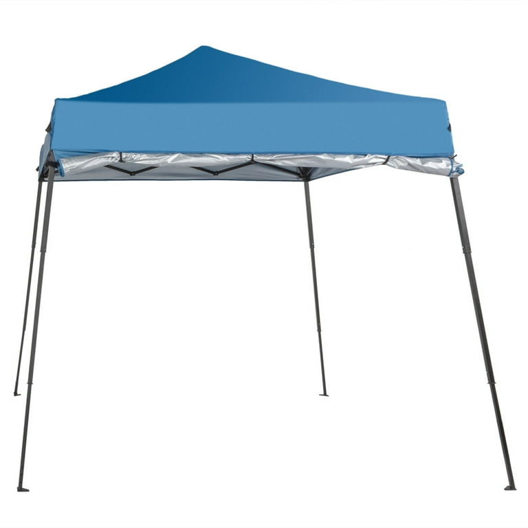 6'X6' Blue Pop Up Canopy Tent, Sun Shelter with Backpack, Quick