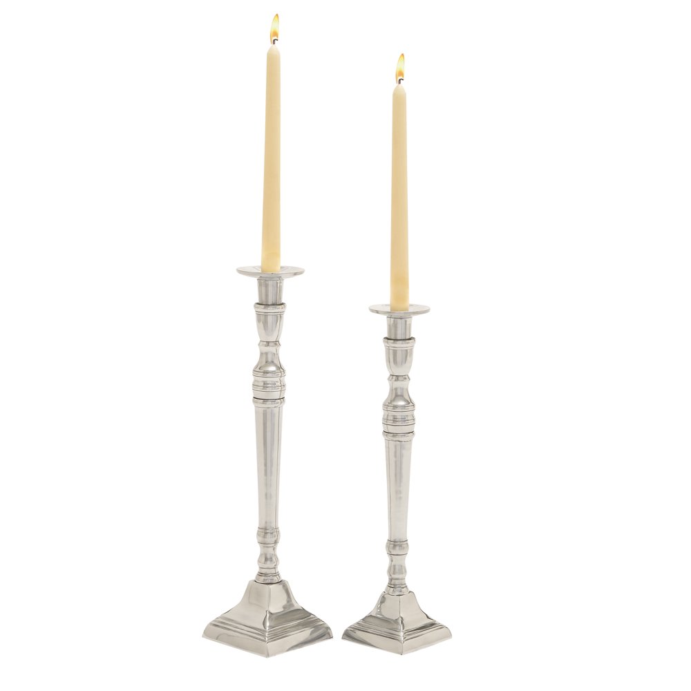 Slim And Tall Aluminum Candle Holder Set Of 2