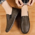 thumbnail image 5 of Mens Driving Loafers Leather Casual Non-slip Soft Sole Work Shoes Lightweight Comfortable Outdoor Walking Shoes Yellow 11 US, 5 of 7