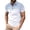 Blue, variant on Men's Short Sleeve T Shirt, Button Down Lapel Collar Casual T Shirt, Soft Breathable Slim Fit Summer Top for Vacation, Travel, Work and Daily Wear Black L