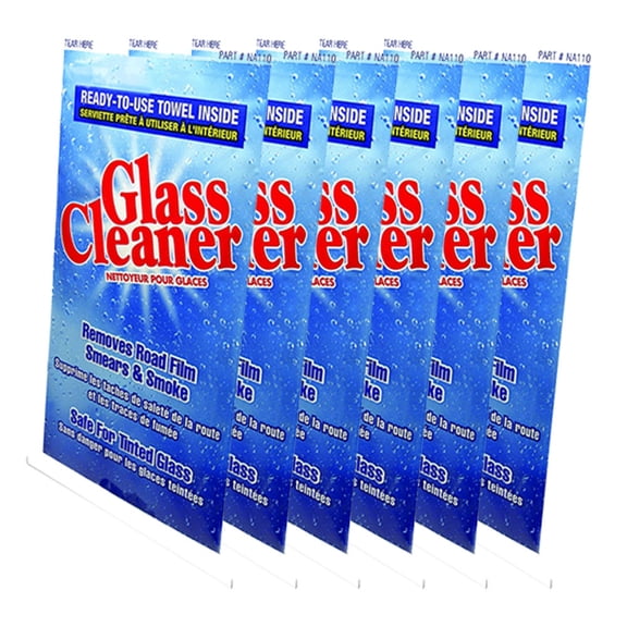 Blue Magic Glass Cleaner Towel, Removes Road Film Smears & Smoke - 6 Packs