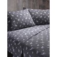 thumbnail image 1 of Safdie & Co. Ensemble de Draps 3PC Lit Simple Cerf Gris, 1 of 3