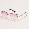 thumbnail image 3 of Gafas de sol sin montura Sunnimix 2 pares gafas cuadradas con lentes tintados, 3 of 8