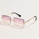 thumbnail image 3 of Gafas de sol sin montura Sunnimix 2 pares gafas cuadradas con lentes tintados, 3 of 8