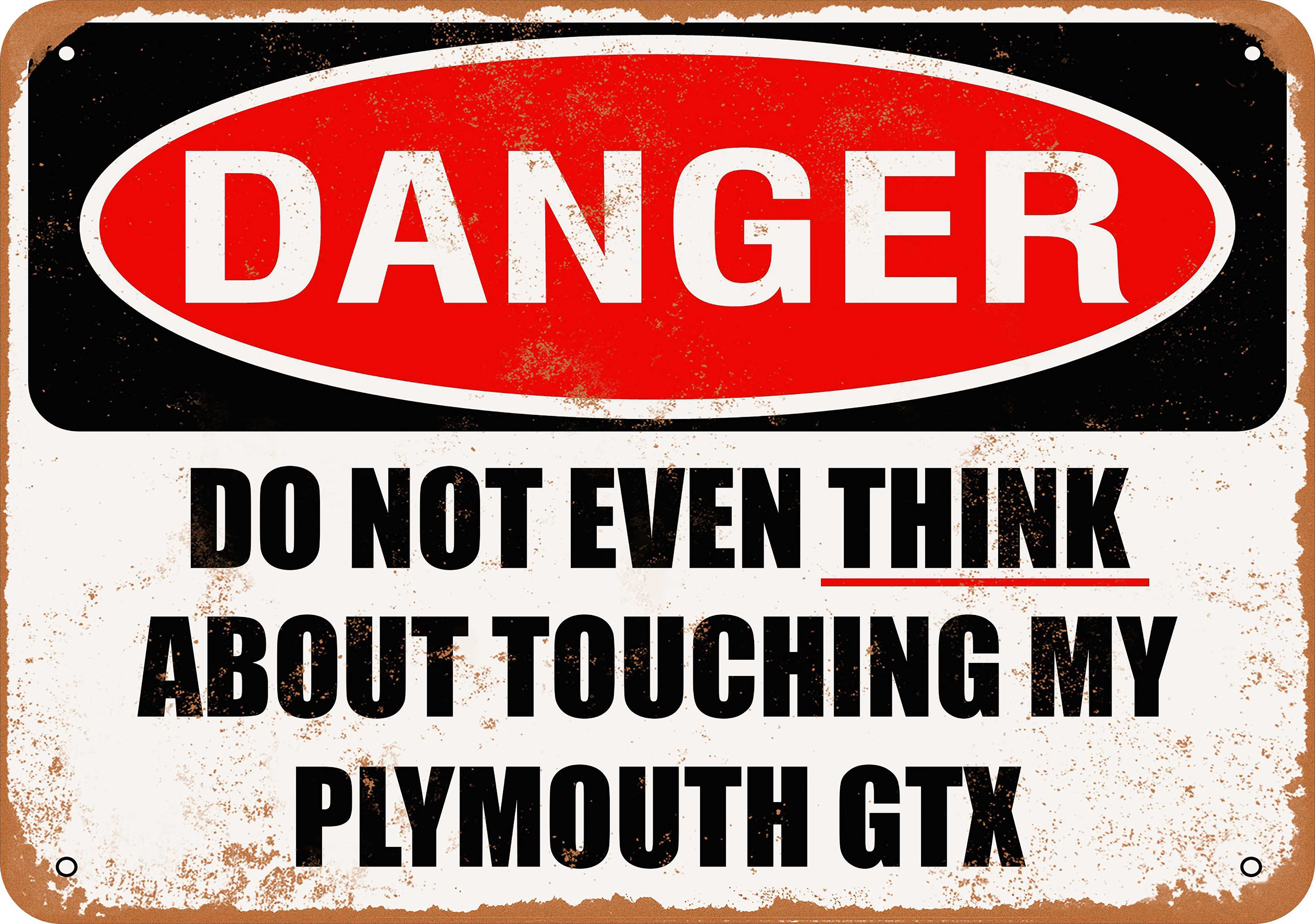 Do Not Touch My Plymouth GTX Vintage Look Metal Sign or Matted Print for 11x14 Frame