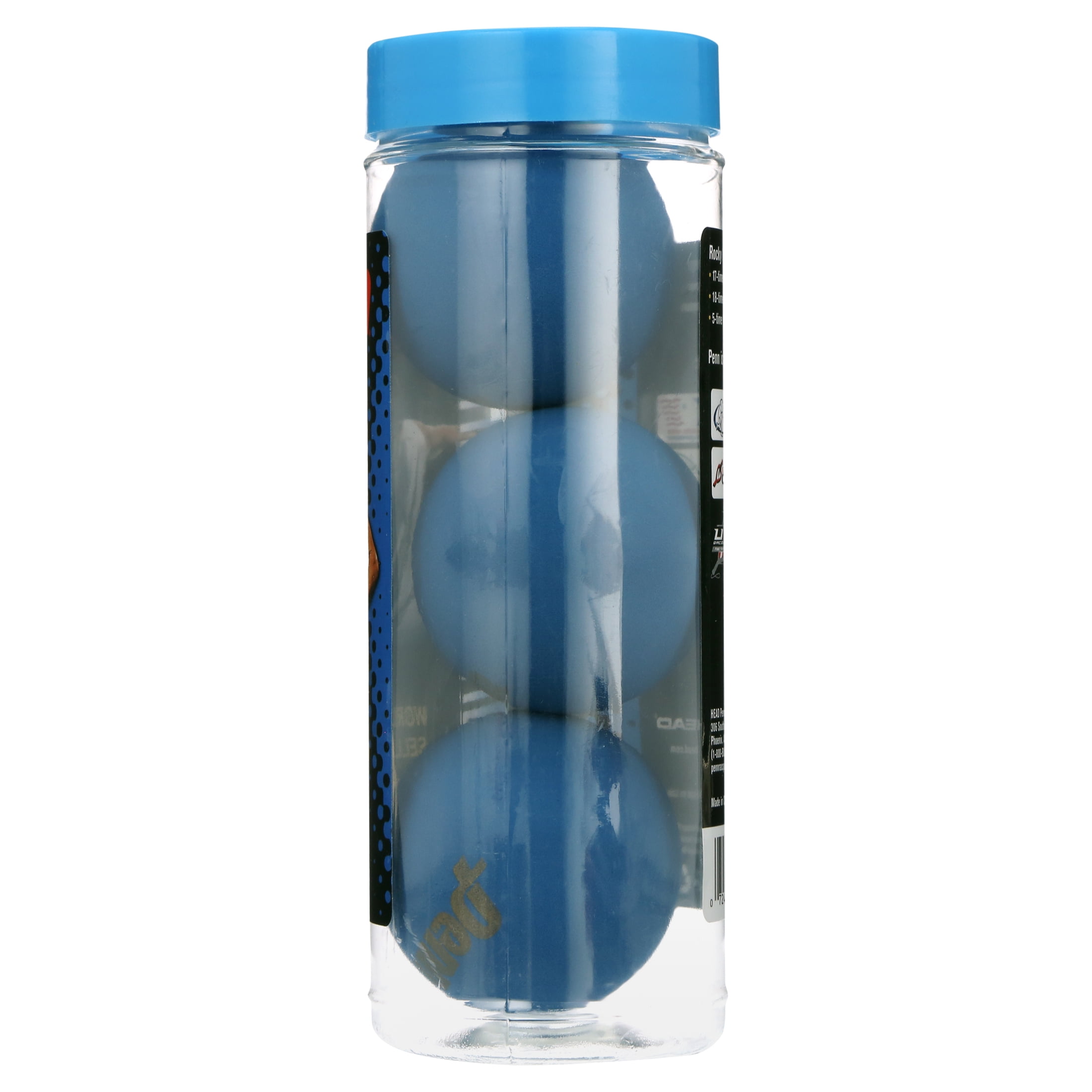 Penn 2012 Ultra-Blue Racquetball Balls, 3pk