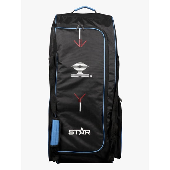 Shrey Star Wheelie 2.0 Cricket Bag - Black & Steel Blue