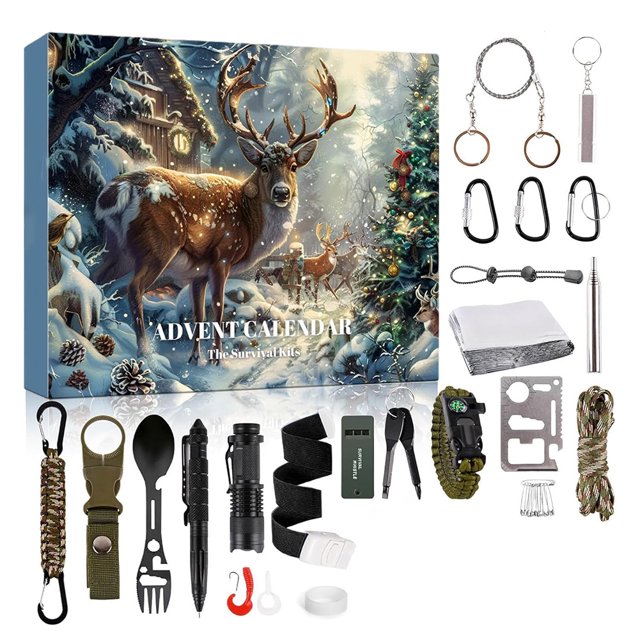 Kit Supervivencia Calendario Adviento S Con Gadgets Geniales Regalo Navidad para Aventureros
