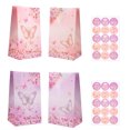 thumbnail image 2 of 10 bolsas de regalo con temática de mariposas, bolsas de papel para envolver dulces, bolsas de decoración para fiestas de cumpleaños, bodas y baby showers con temática de mariposas para niñas, 2 of 5