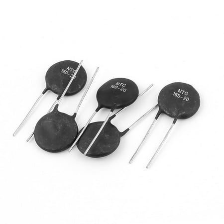 Thermistor Resistance Temperature - Unique Bargains 5pcs NTC16D-20 5A 16 Ohm 20% 20mm DIY Thermistor Temperature Sensor Resistor New