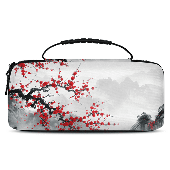 Herdesigns Cherry Blossom Carry Case Compatible for Nintendo Switch OLED Model 2021/Switch 2017, Protective Travel Switch Carrying Case with 20 Game Card Slots for Switch Console & Accessories