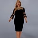 thumbnail image 2 of Vestido de retazos grande para mujer, falda envolvente a la cadera, manga larga, informal, vestido de columpio, vestido largo Wmkox8yi  FGJ871, 2 of 5
