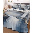 thumbnail image 3 of Quilts Twin XL Size, Navy Blue Mountain Soft Comforter Bedding Set for Bed, Vintage Abstract Art Lightweight Quilted Bedspread with Pillow Cover(2 Pieces) for All Season, 68x98 Inch, 3 of 6