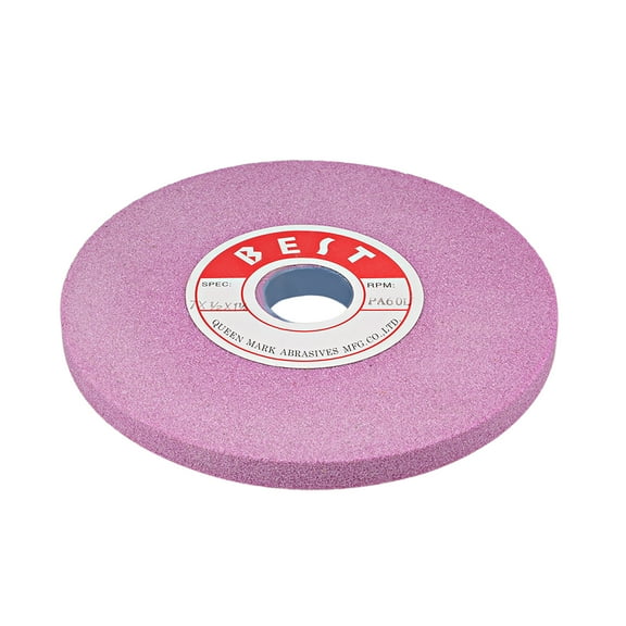 Unique Bargains 7-inch Bench Grinding Wheel Pink Aluminum Oxide PA 60 Grit for Surface Grinding