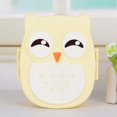 thumbnail image 4 of Portable Rectangular Lunch Box with Cute Owl Pattern Leakproof Food Container for Fruit Storage for Kids and Adults Yellow, 4 of 5