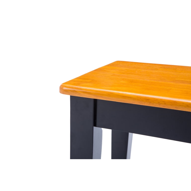 Boraam Shaker Dining Bench, Black & Oak photo 5