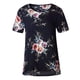 thumbnail image 4 of Camiseta de mujer con estampado floral, manga corta, cuello redondo, blusa informal, azul, M Methold AP001919-32, 4 of 6
