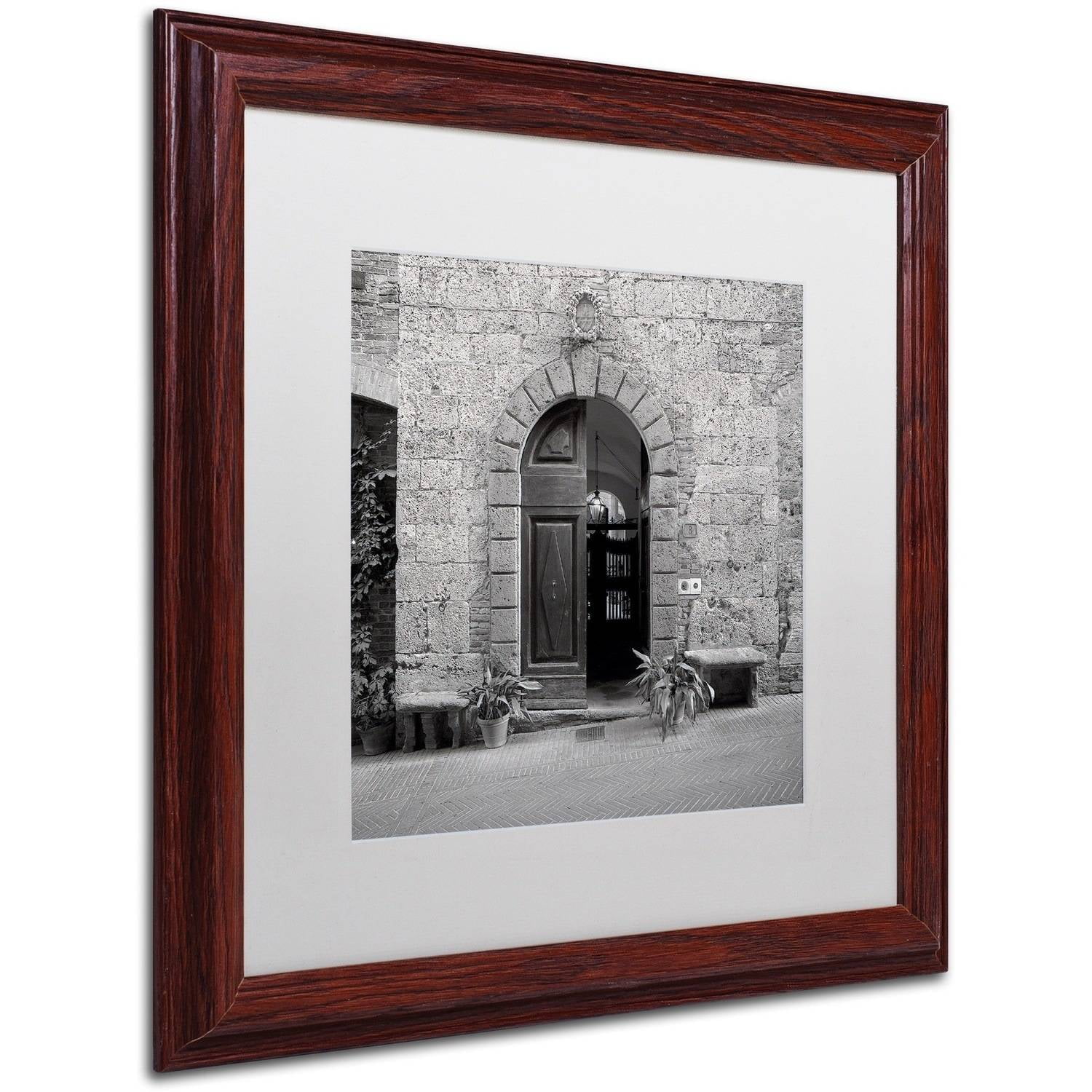 Trademark Fine Art "Tuscany I" Canvas Art by Alan Blaustein, White Matte, Wood Frame
