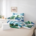 thumbnail image 6 of Castle Fairy Tropical Leaves 7-Piece Twin Bedding Sets,Green Blue Bedding Comforter Set,Botanical Plants Breathable Sheet Sets,Ultra Soft Gradient Home Decor,Reversible, 6 of 8