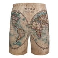 thumbnail image 6 of Kdxio The World is Hemisphere Pattern Mens Casual Shorts - Drawstring Summer Beach Sports Shorts for Men, 6 of 9