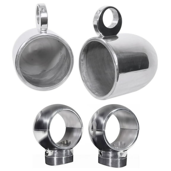 (2) Rockville MAC90S 8" 360 Degree Swivel Marine Wakeboard Tower Speaker Pods