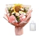 thumbnail image 5 of Ramo de flores de ganchillo para regalo, flores artificiales de punto, 35 x 27 cm, bendición eterna Rosa, 5 of 9
