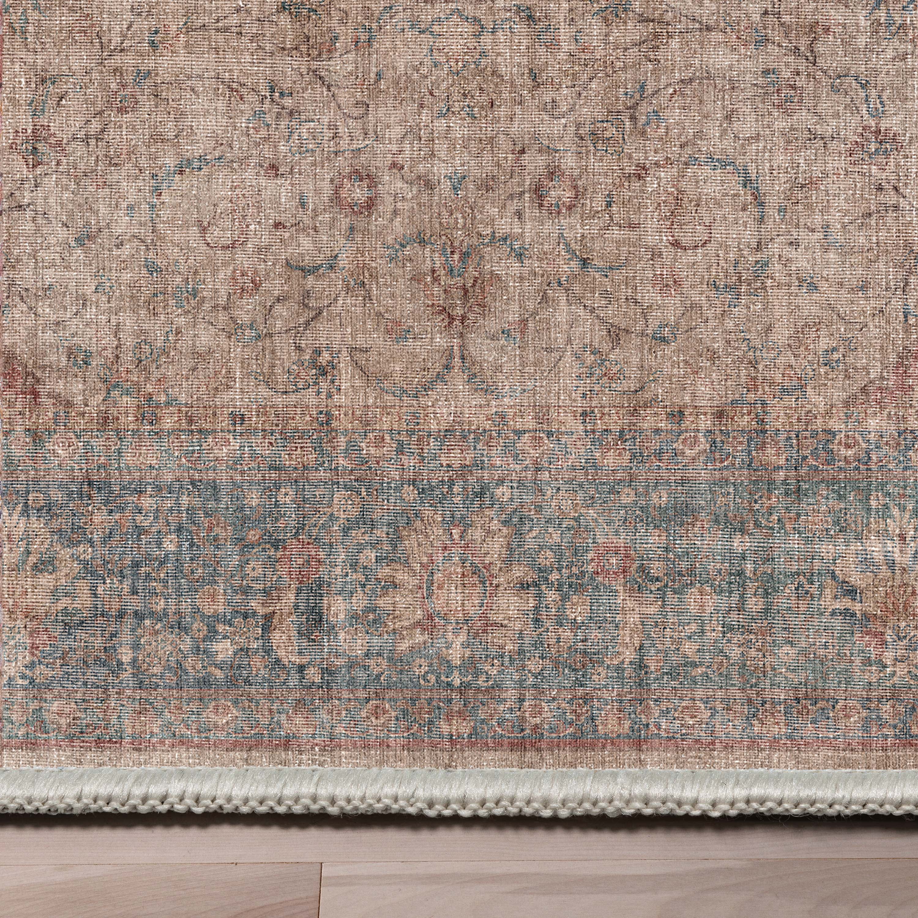 Well Woven Asha Odette Vintage Medallion Oriental Red Blue 5'3" x 7'3" Flat-Weave Area Rug