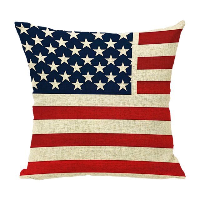 Fundas de cojín del 4 de julio con diseño de bandera patriótica y estrellas, decoración para sofá, dormitorio y hogar.